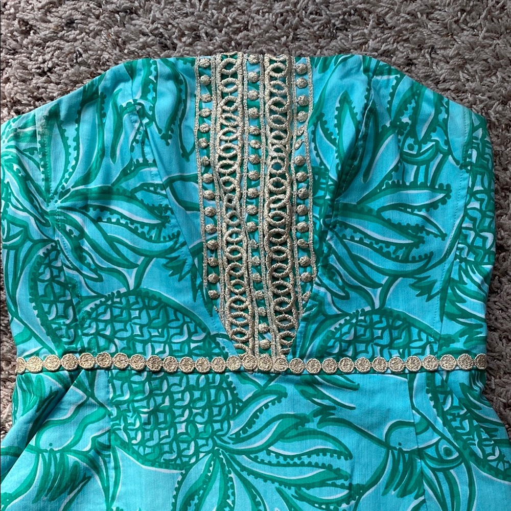 Lilly Pulitzer Elegant Strapless Blue Dress - Picture 2 of 16